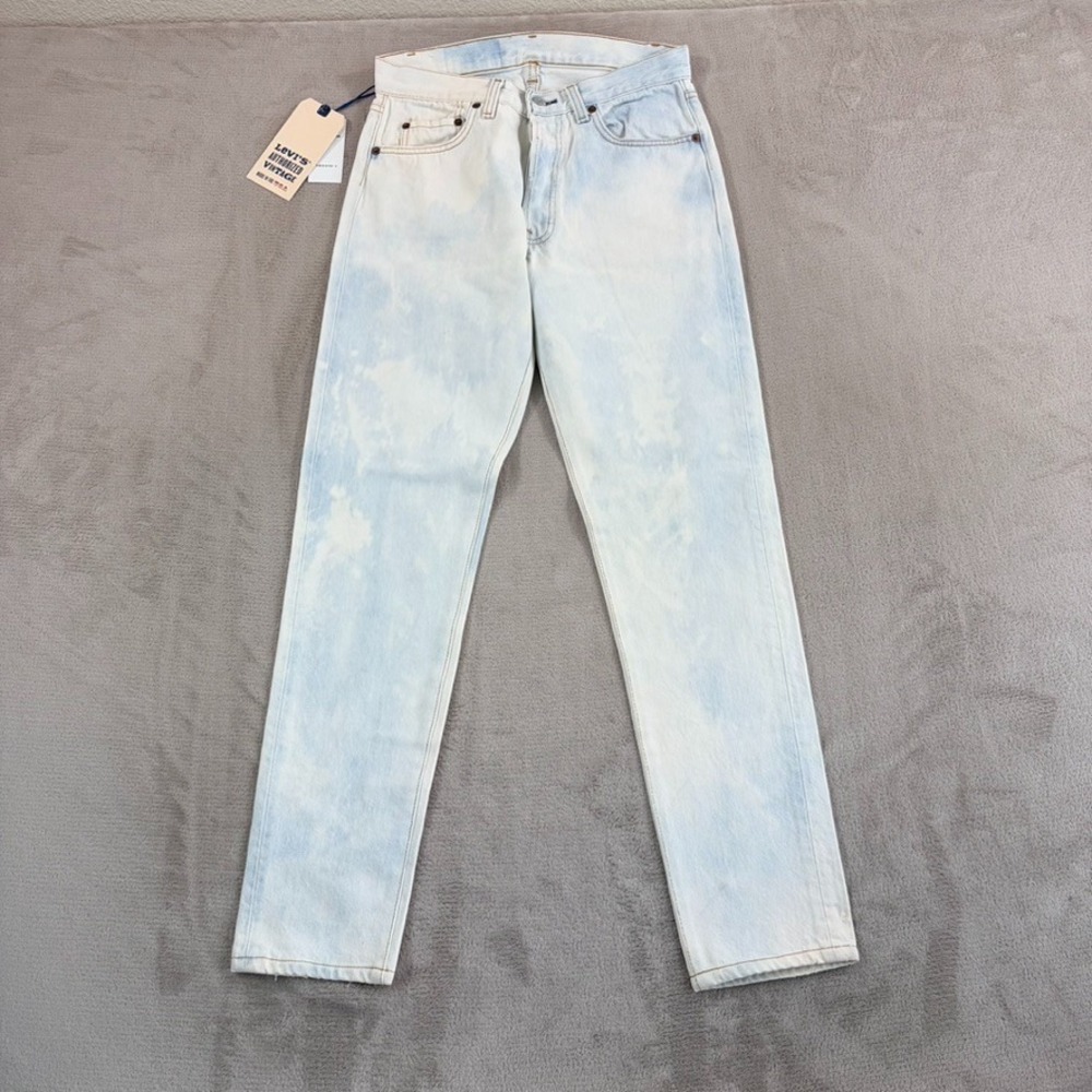 Levi's 501 LVC Vintage 1980's Made in USA Tapered Jeans in Blue Light Wash 28x30